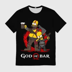 Мужская футболка 3D Bar of war 