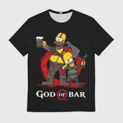 Мужская футболка 3D Bar of war 