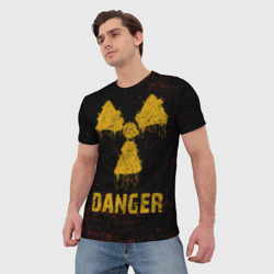 Мужская футболка 3D Опасный человек радиация  - фото 2