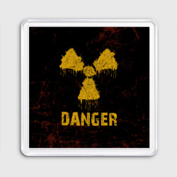 Магнит 55*55 Опасный человек радиация 