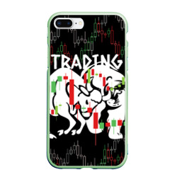 Чехол для iPhone 7Plus/8 Plus матовый Трейдинг быков и медведей 