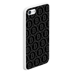 Чехол для iPhone 5/5S матовый Биткоин патерн - фото 2