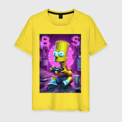 Мужская футболка хлопок Bart Simpson - cool gamer