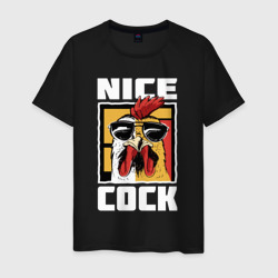 Nice cock  – Мужская футболка хлопок с принтом купить со скидкой в -20%
