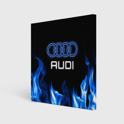 Холст квадратный Audi neon art