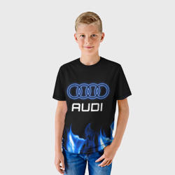 Детская футболка 3D Audi neon art - фото 2