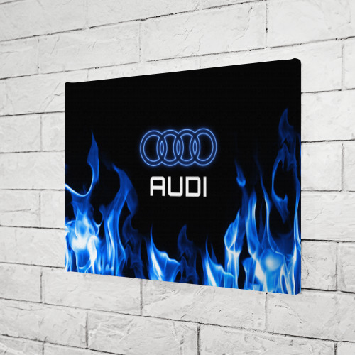 Холст прямоугольный Audi neon art, цвет 3D печать - фото 3