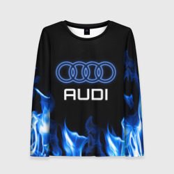 Женский лонгслив 3D Audi neon art