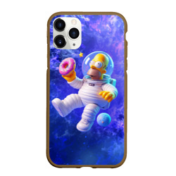 Чехол для iPhone 11 Pro Max матовый Homer Simpson is a brave astronaut