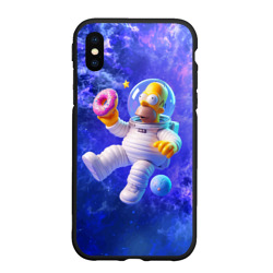 Чехол для iPhone XS Max матовый Homer Simpson is a brave astronaut