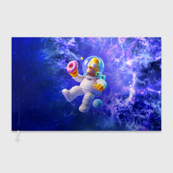 Флаг 3D Homer Simpson is a brave astronaut