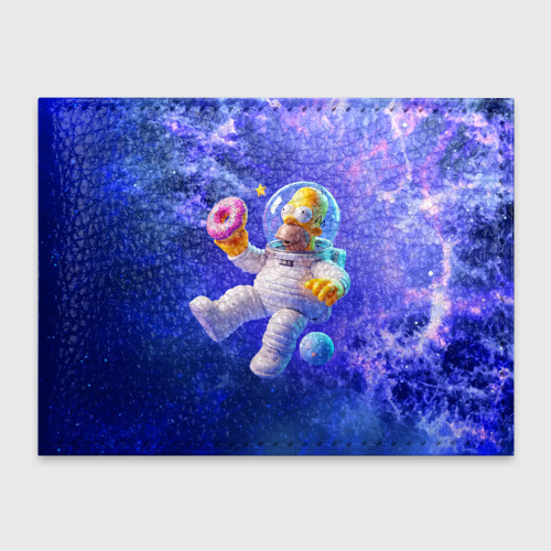 Обложка для студенческого билета Homer Simpson is a brave astronaut, цвет красный