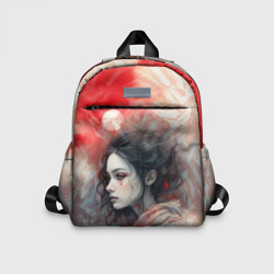 Детский рюкзак 3D Девушка с красной слезой 