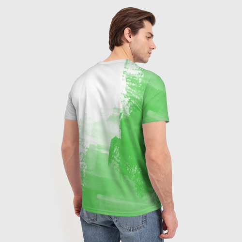 Мужская футболка 3D Зимний питбуль, цвет 3D печать - фото 4