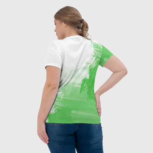 Женская футболка 3D Зимний питбуль, цвет 3D печать - фото 7