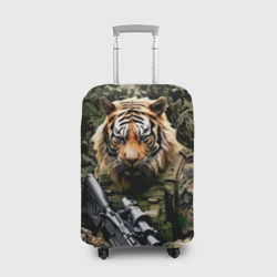 Чехол для чемодана 3D Тиер солдат спецназа