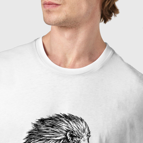Мужская футболка хлопок с принтом Лев и львенок, фото #4
