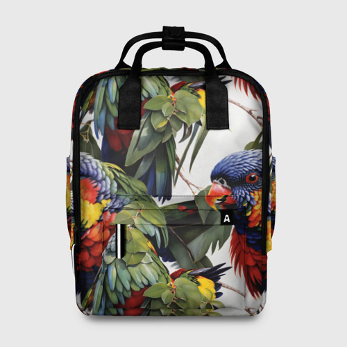 Женский рюкзак 3D Яркие попугаи