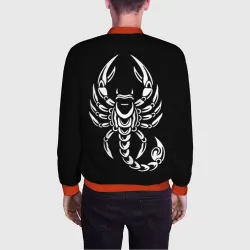 Мужской бомбер 3D Scorpion крупный знак зодиака - фото 2