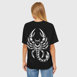 Женская футболка oversize 3D Scorpion крупный знак зодиака - фото 2