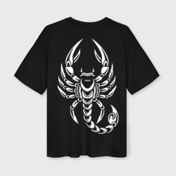 Женская футболка oversize 3D Scorpion крупный знак зодиака