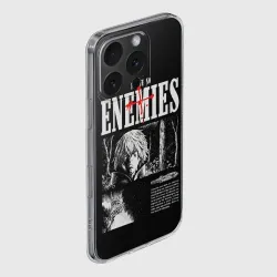 Чехол для iPhone 16 Pro силиконовый с защитой камеры У меня нет врагов - Винланд - фото 2