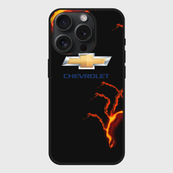 Чехол силиконовый для Apple iPhone 15 Pro матовый Chevrolet лого шторм 