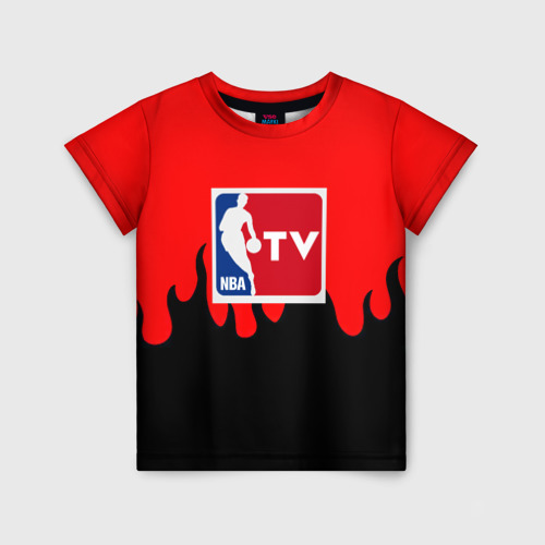 Детская футболка 3D NBA sport flame, цвет 3D печать