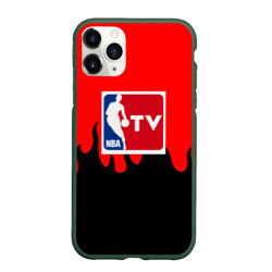 Чехол для iPhone 11 Pro матовый NBA sport flame