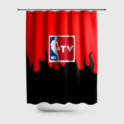 Штора 3D для ванной NBA sport flame