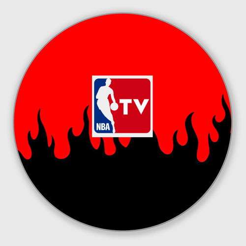 Круглый коврик для мышки NBA sport flame