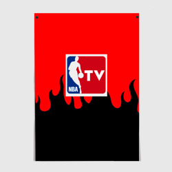 Постер NBA sport flame