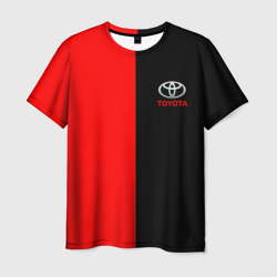 Мужская футболка 3D Toyota car красно чёрный