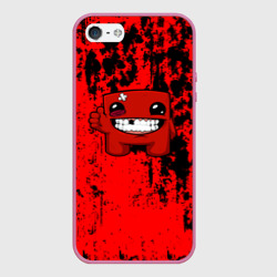 Чехол для iPhone 5/5S матовый Super Meat Boy краски