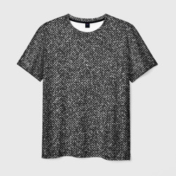Мужская футболка 3D Чёрно-белый текстурный