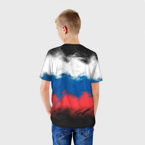 Детская футболка 3D Слово пацана краски триколор, цвет 3D печать - фото 4