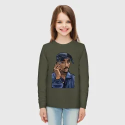 Детский лонгслив хлопок 2Pac Shakur  - фото 2