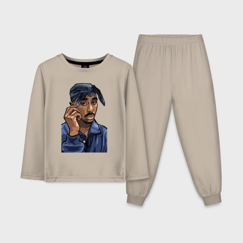 Детская пижама с лонгсливом хлопок 2Pac Shakur 