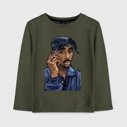 Детский лонгслив хлопок 2Pac Shakur 
