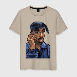 Мужская футболка хлопок 2Pac Shakur 