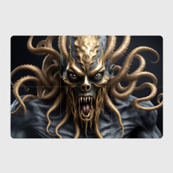 Магнитный плакат 3Х2 Черно золотой монстр - морской дьявол Ктулху