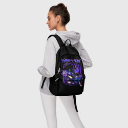 Рюкзак с принтом Бачира — Блю Лок для любого человека, вид спереди №4. Цвет основы: белый