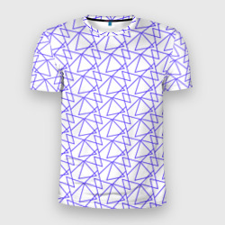 Мужская футболка 3D Slim Контурные треугольники