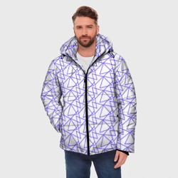 Мужская зимняя куртка 3D Контурные треугольники - фото 2