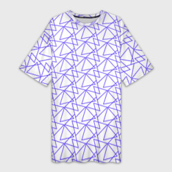 Контурные треугольники – Платье-футболка 3D с принтом купить