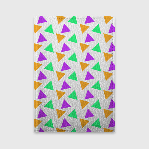 Обложка для автодокументов Яркие треугольники, цвет фиолетовый