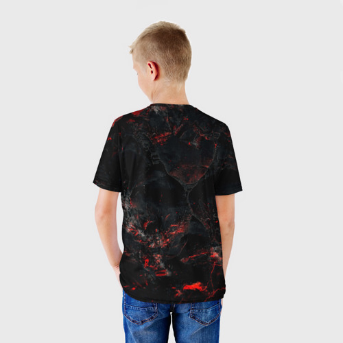 Детская футболка 3D с принтом Пацаны  всегда  на  позитиве, вид сзади #2