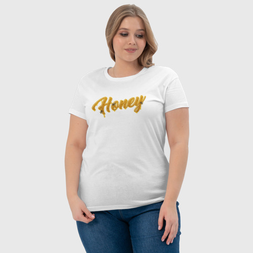 Женская футболка хлопок с принтом Sweet honey, фото #4