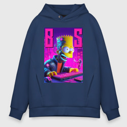 Мужское худи Oversize хлопок Bart Simpson - cyber gamer