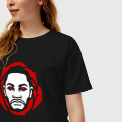 Женская футболка хлопок Oversize Derrick Rose - фото 2